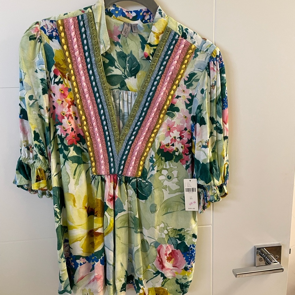 Anthropologie Bl^nk London  Peasant Blouse XS